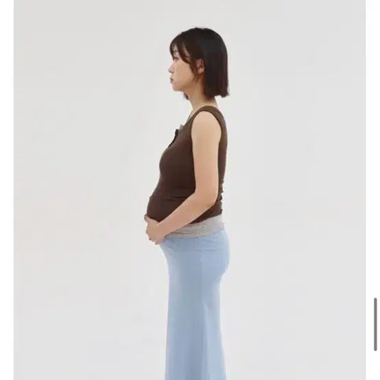[SOLD OUT] 살롱드욘 머메이드 롱 스커트 m-l 버터/블루 컬러
