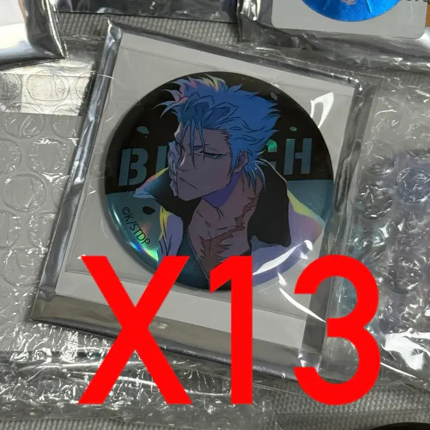 [BUNJANG] BLEACH Thousand-Year Blood War Grimmjow Metal Can Badge / 그림죠 BLEACH 천년혈전편 메탈릭 캔뱃지