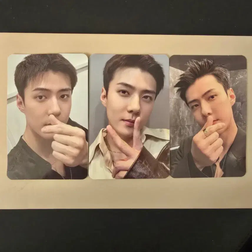 [BUNJANG] EXO Sehun Cream Soda Pop-up Photocard 3-Piece Set / 엑소 세훈 크림소다 팝업 트레카 3종 세트