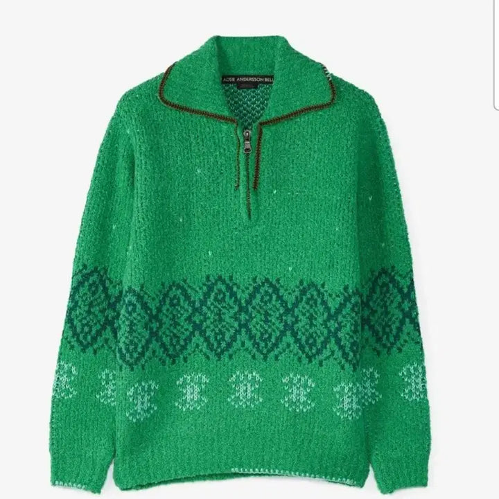 [BUNJANG] Andersson Bell Green Knit L / 앤더슨벨  테틀린 하프 집업 스웨터 그린