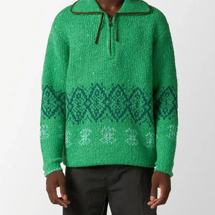 [BUNJANG] Andersson Bell Green Knit L / 앤더슨벨  테틀린 하프 집업 스웨터 그린