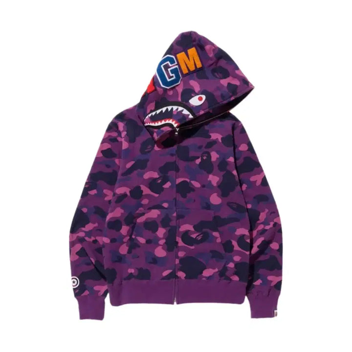 [BUNJANG] BAPE Purple Camo Shark Hoodie / 마지막가격내림) 베이프 퍼플 카모 샤크 후드집업