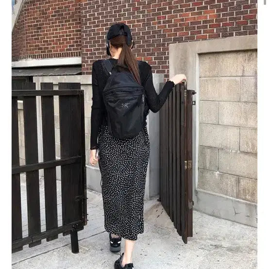 [BUNJANG] Daily Market Frill Dot Long Dress / 데일리마켓 프릴 도트 원피스 새상품
