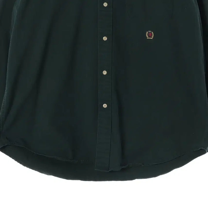[BUNJANG] Tommy Hilfiger Green Cotton Shirt (M) / 타미힐피거 셔츠 그린 M