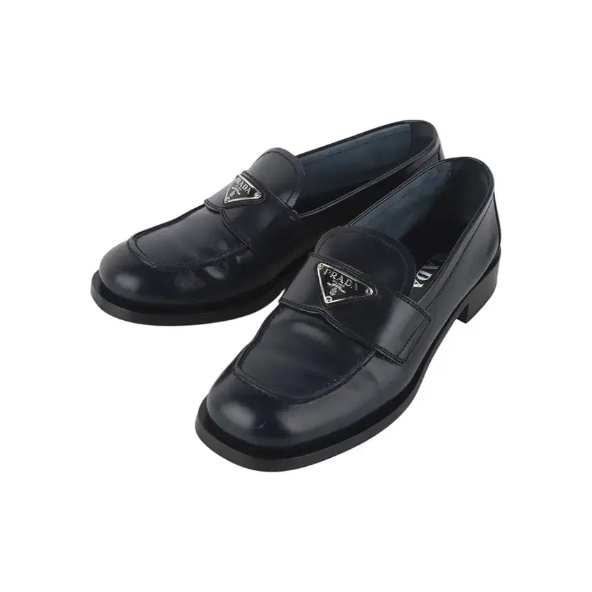 [BUNJANG] Prada 1D902M Brushed Leather Loafers / 프라다 1D902M 삼각로고 브러쉬드 모카신 로퍼 39 36780-3