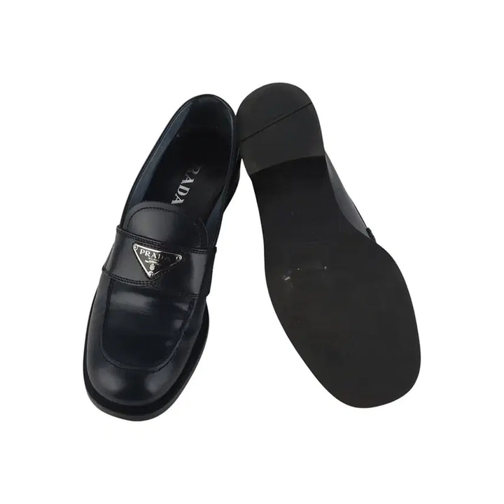[BUNJANG] Prada 1D902M Brushed Leather Loafers / 프라다 1D902M 삼각로고 브러쉬드 모카신 로퍼 39 36780-3