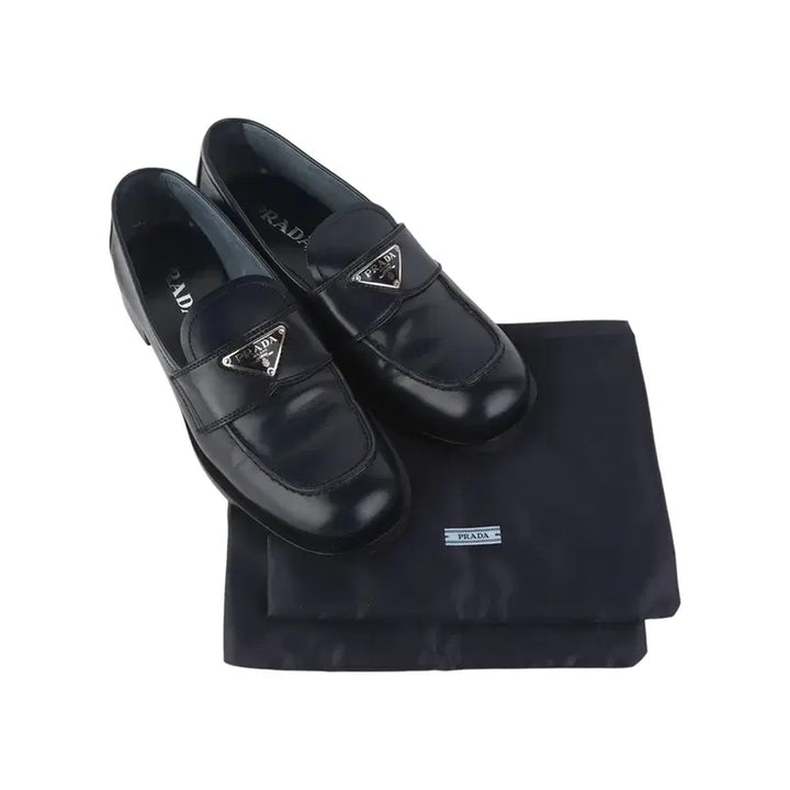 [BUNJANG] Prada 1D902M Brushed Leather Loafers / 프라다 1D902M 삼각로고 브러쉬드 모카신 로퍼 39 36780-3