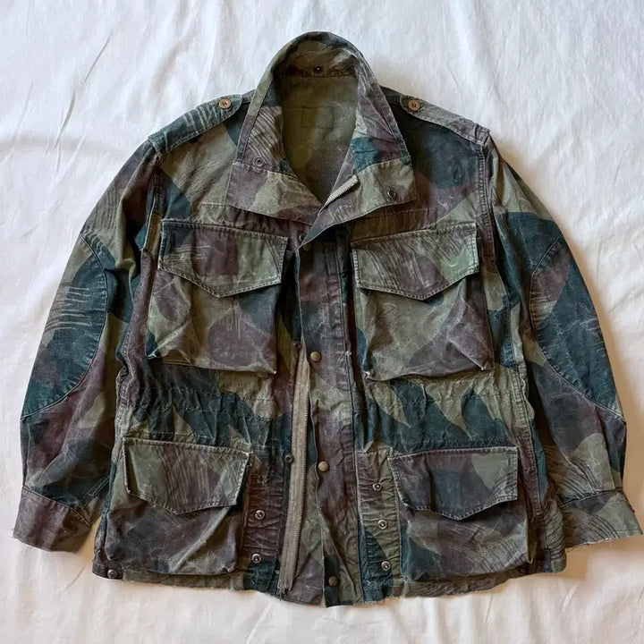 [BUNJANG] Belgian Army 1950s Brush Stroke Camo Paratrooper Jacket / [107-110]50s Belgian Army Paratrooper JK