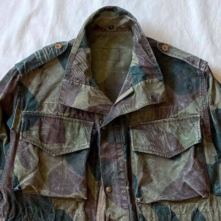 [BUNJANG] Belgian Army 1950s Brush Stroke Camo Paratrooper Jacket / [107-110]50s Belgian Army Paratrooper JK
