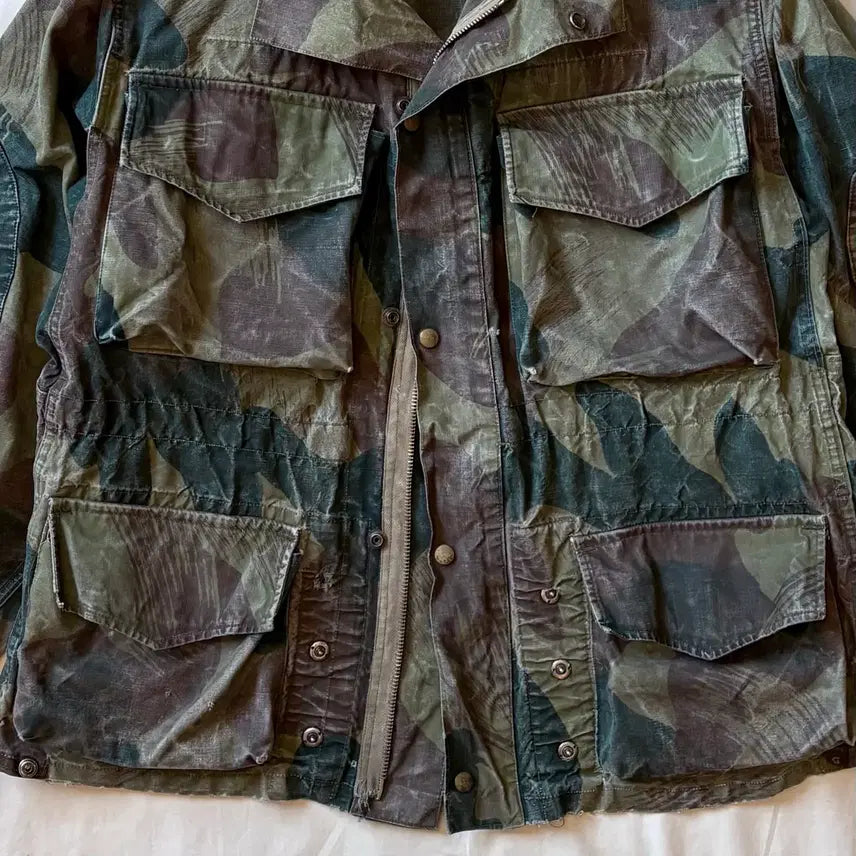 [BUNJANG] Belgian Army 1950s Brush Stroke Camo Paratrooper Jacket / [107-110]50s Belgian Army Paratrooper JK
