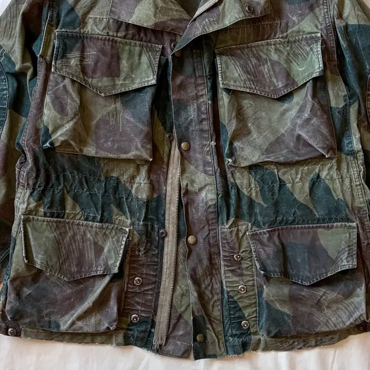 [BUNJANG] Belgian Army 1950s Brush Stroke Camo Paratrooper Jacket / [107-110]50s Belgian Army Paratrooper JK