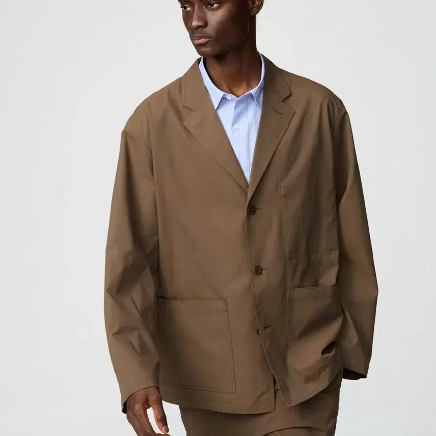 [BUNJANG] Uniqlo C 25ss Work Jacket &amp; Pants Set / [XL,L] 유니클로C 25ss 워크자켓&amp;팬츠 셋업 34brown