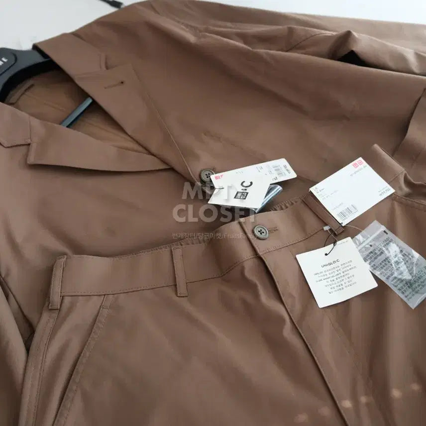 [BUNJANG] Uniqlo C 25ss Work Jacket &amp; Pants Set / [XL,L] 유니클로C 25ss 워크자켓&amp;팬츠 셋업 34brown
