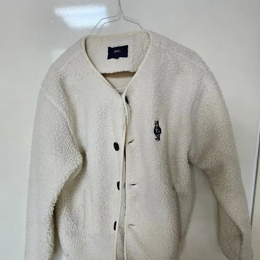 [BUNJANG] Yale Fleece Teddy Jacket Ivory M / Yale  양털 뽀글이 자켓 아이보리 m 예일