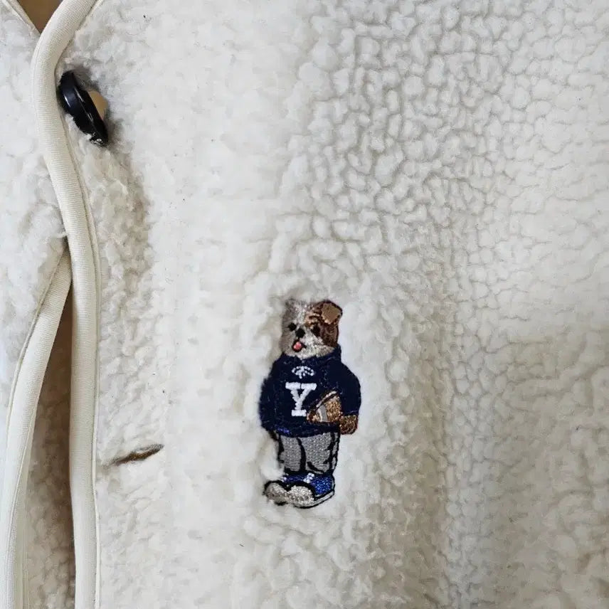 [BUNJANG] Yale Fleece Teddy Jacket Ivory M / Yale  양털 뽀글이 자켓 아이보리 m 예일