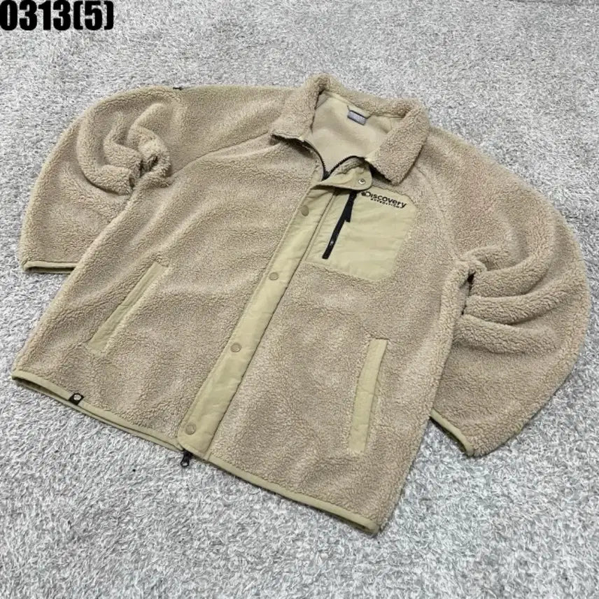 [SOLD OUT] 디스커버리 베이지 뽀글이 플리스 자켓110 0313