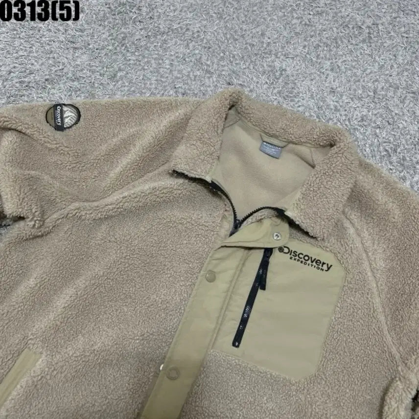 [SOLD OUT] 디스커버리 베이지 뽀글이 플리스 자켓110 0313
