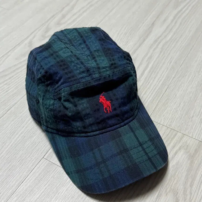 [BUNJANG] Polo Ralph Lauren Blackwatch Seersucker Cap / 폴로 시어서커 블랙와치 캡