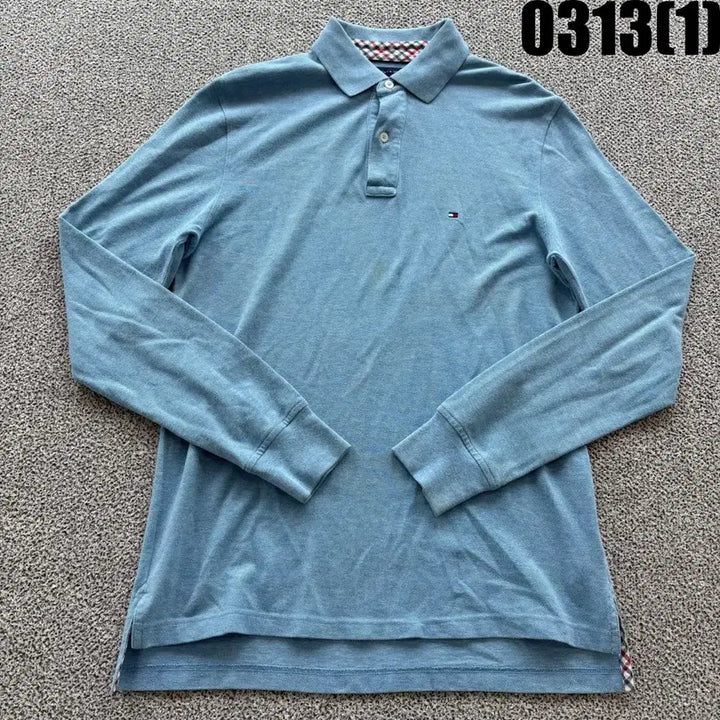[SOLD OUT] 타미힐피거 긴팔 폴로티 블루 M