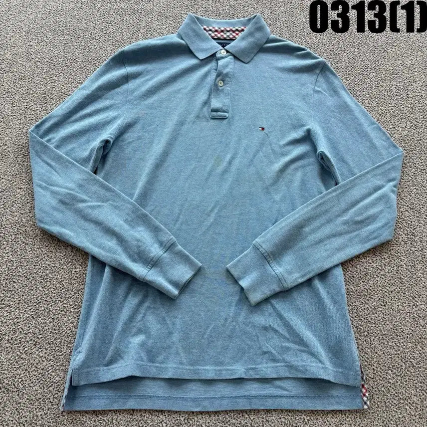 [SOLD OUT] 타미힐피거 긴팔 폴로티 블루 M