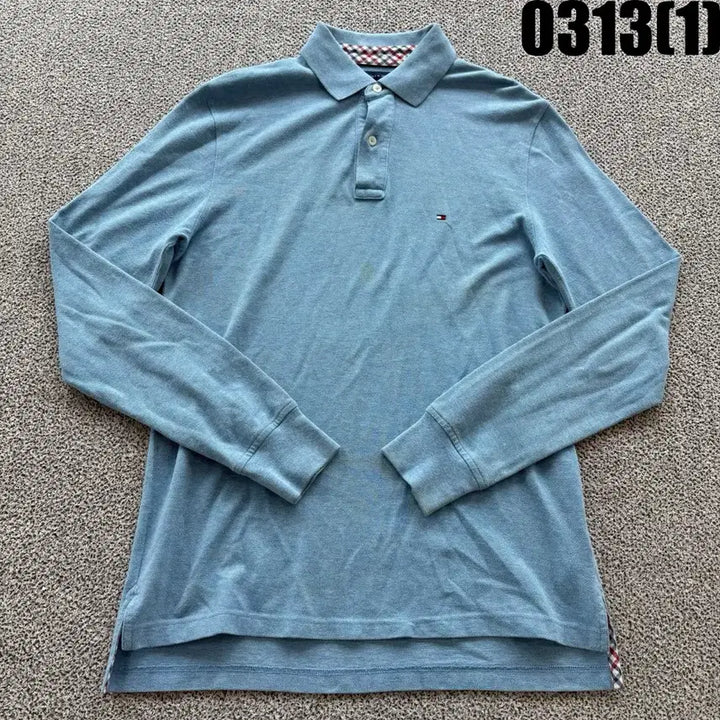 [SOLD OUT] 타미힐피거 긴팔 폴로티 블루 M