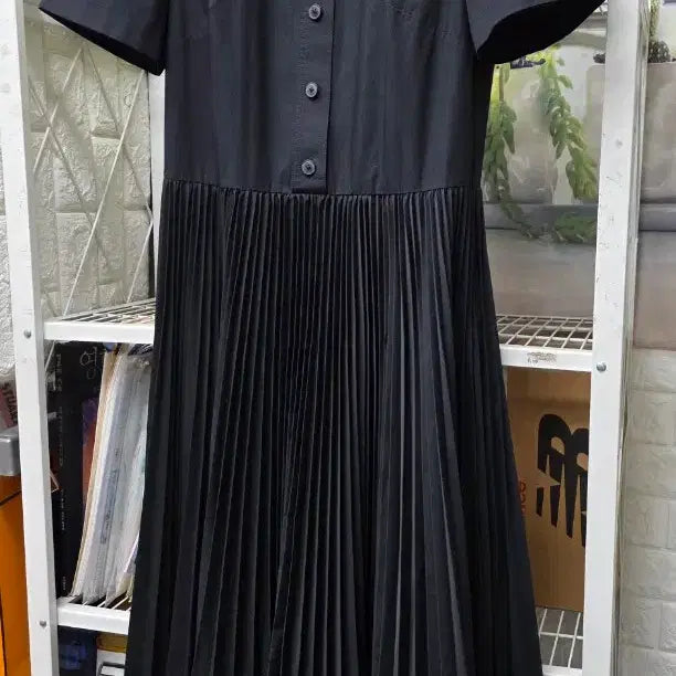 [BUNJANG] Tory Burch Poplin Pleated Shirt Dress / 토리버치 여성드레스 S 포플린 플리츠 셔츠드레스 롱원피스 WM32