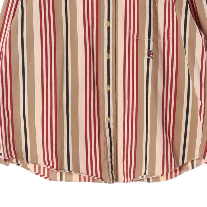 [BUNJANG] Tommy Hilfiger Striped Shirt Brown L / 타미힐피거 스트라이프 셔츠 브라운 L