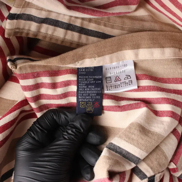 [BUNJANG] Tommy Hilfiger Striped Shirt Brown L / 타미힐피거 스트라이프 셔츠 브라운 L