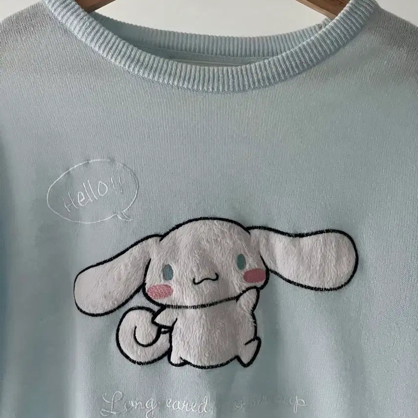 [BUNJANG] Cinnamoroll Sky Blue Knit Sweater / 시나모롤 스카이블루 니트
