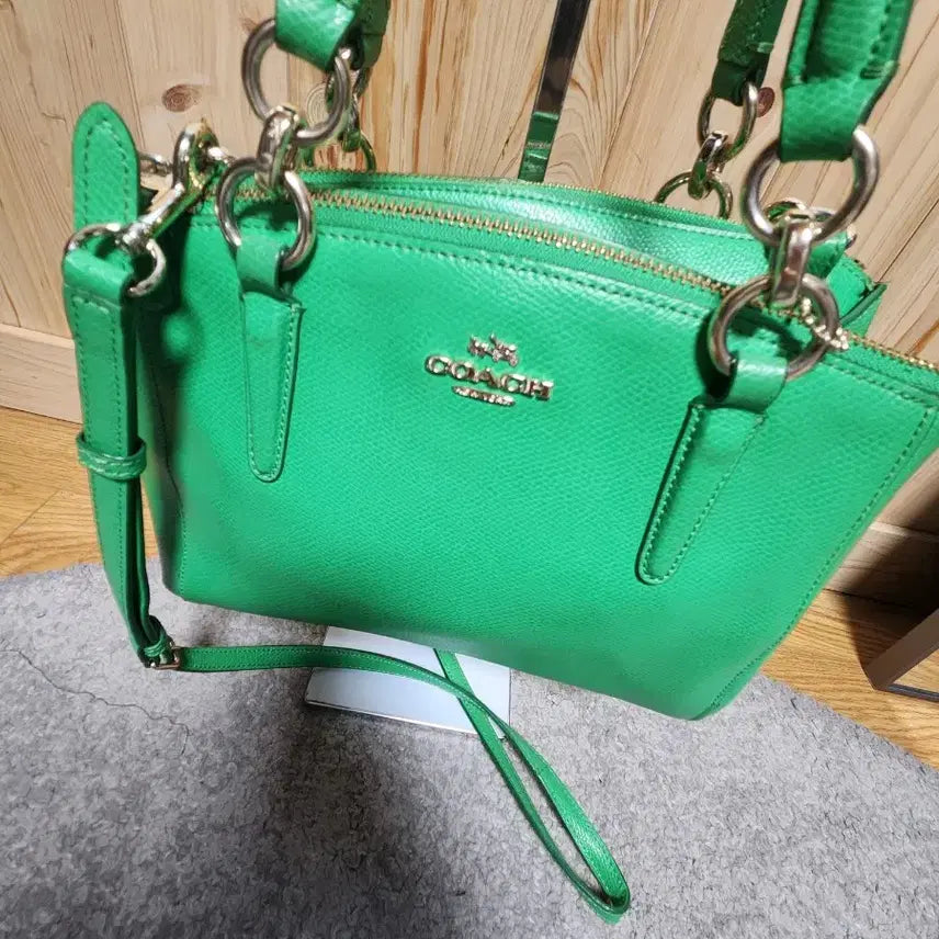 [BUNJANG] Coach Mini Tote Crossbody Bag / 코치 그린 미니 토트백 크로스백