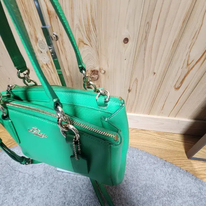 [BUNJANG] Coach Mini Tote Crossbody Bag / 코치 그린 미니 토트백 크로스백