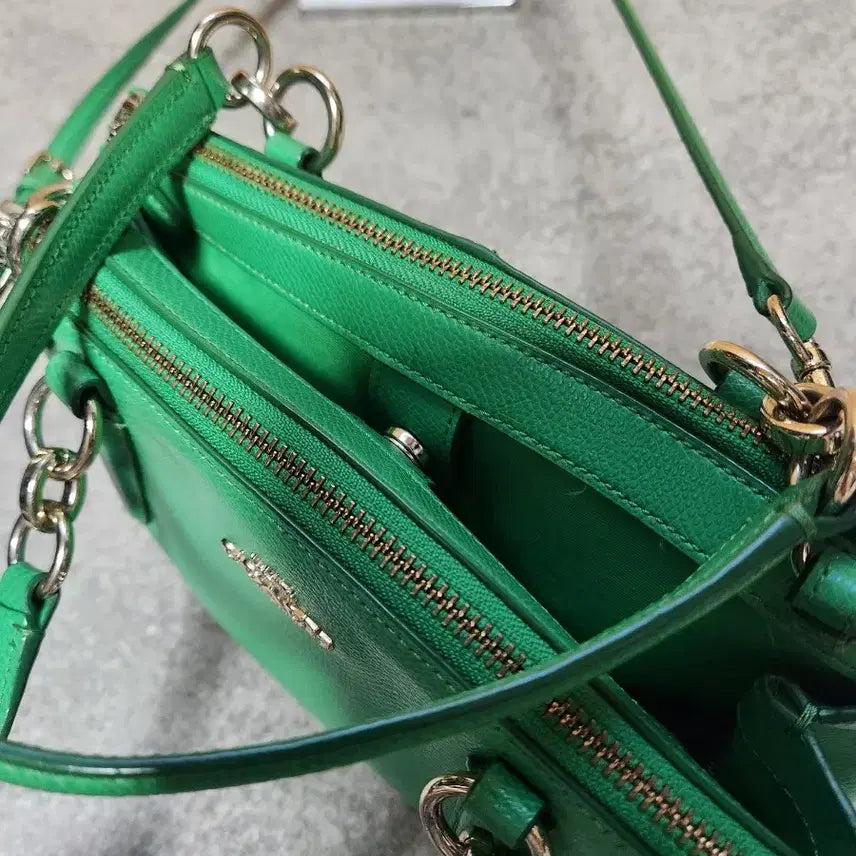 [BUNJANG] Coach Mini Tote Crossbody Bag / 코치 그린 미니 토트백 크로스백
