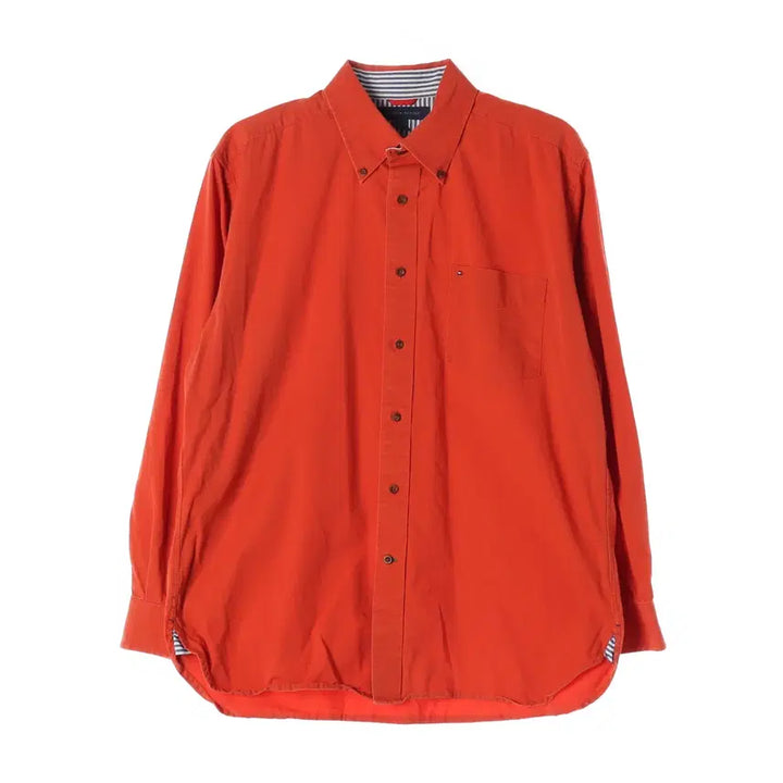 [BUNJANG] Tommy Hilfiger Orange Cotton Shirt (L) / 타미힐피거 셔츠 오렌지 L