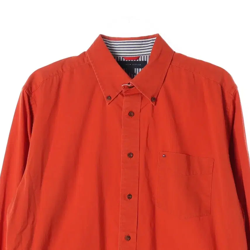[BUNJANG] Tommy Hilfiger Orange Cotton Shirt (L) / 타미힐피거 셔츠 오렌지 L
