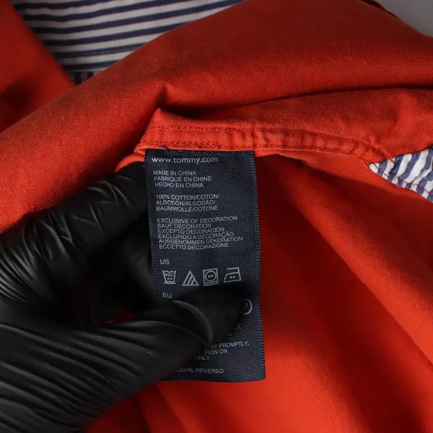 [BUNJANG] Tommy Hilfiger Orange Cotton Shirt (L) / 타미힐피거 셔츠 오렌지 L