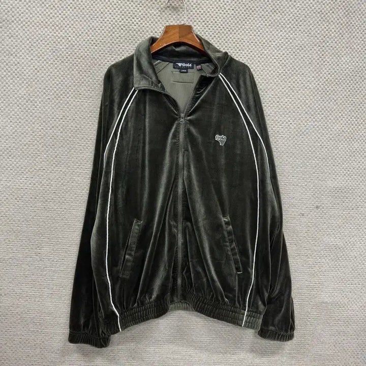 [BUNJANG] Velvet Velour Track Top Jacket / 골라 대장급 벨벳 벨루아 트랙탑 져지 집업 L A07479