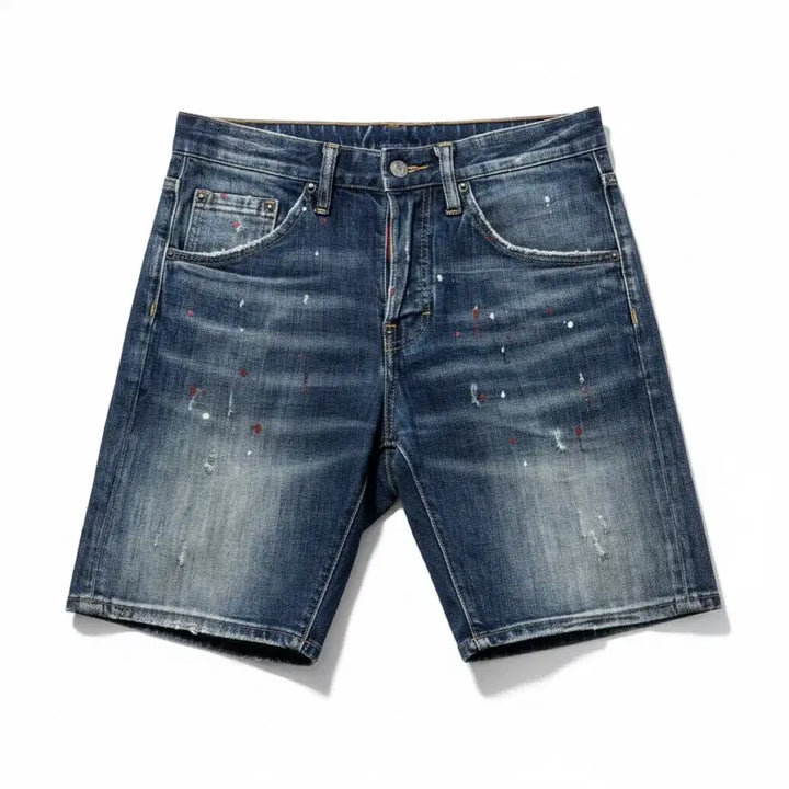 [BUNJANG] Dsquared2 Denim Shorts Damage Paint Wash 46 / 디스퀘어드 데님 반바지 데미지 페인트 워싱 46