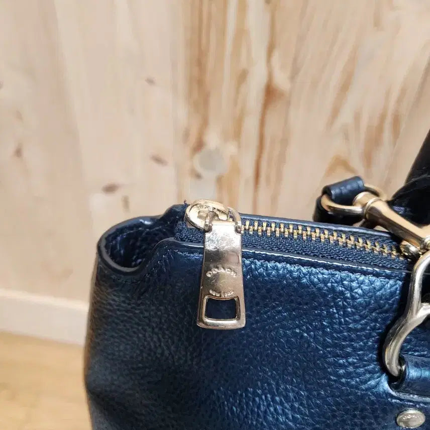 [BUNJANG] Coach Emma Satchel Bag Navy Tote Bag / 코치 F38054 엠마 사첼백 네이비 토트백