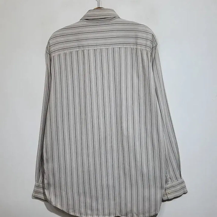 [BUNJANG] Zegna Striped Shirt / (XL) 제냐 남방 스트라이프 셔츠 포켓 이태리판