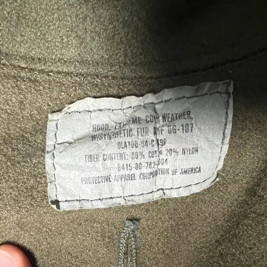 [BUNJANG] M65 Military Fishtail Parka L Full Set / [오리지날] M65 미군 밀리터리 피쉬테일 개파카 L 풀 구성품