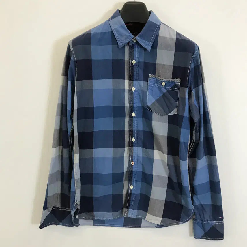 [BUNJANG] Tommy Hilfiger Checkered Shirt Blue [M] / 타미힐피거 체크셔츠 블루 [M]