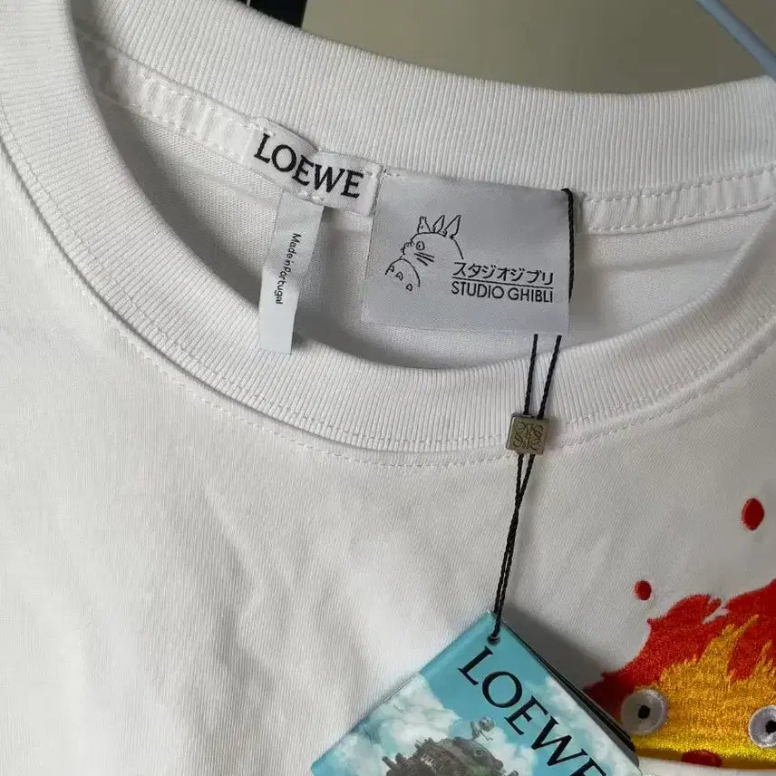 [BUNJANG] Loewe Calcifer Embroidered T-shirt / Loewe 지브리 컬렉션 칼시퍼 티셔츠하울의 움직이는 성
