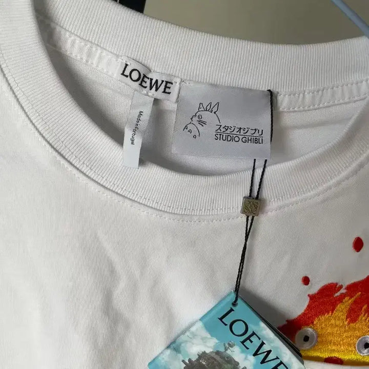 [BUNJANG] Loewe Calcifer Embroidered T-shirt / Loewe 지브리 컬렉션 칼시퍼 티셔츠하울의 움직이는 성