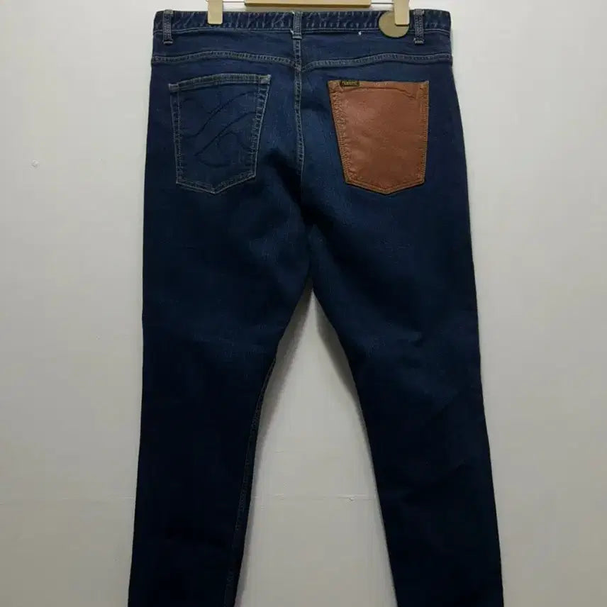 [SOLD OUT] 후부 남성 가죽패치 데님팬츠 2XL