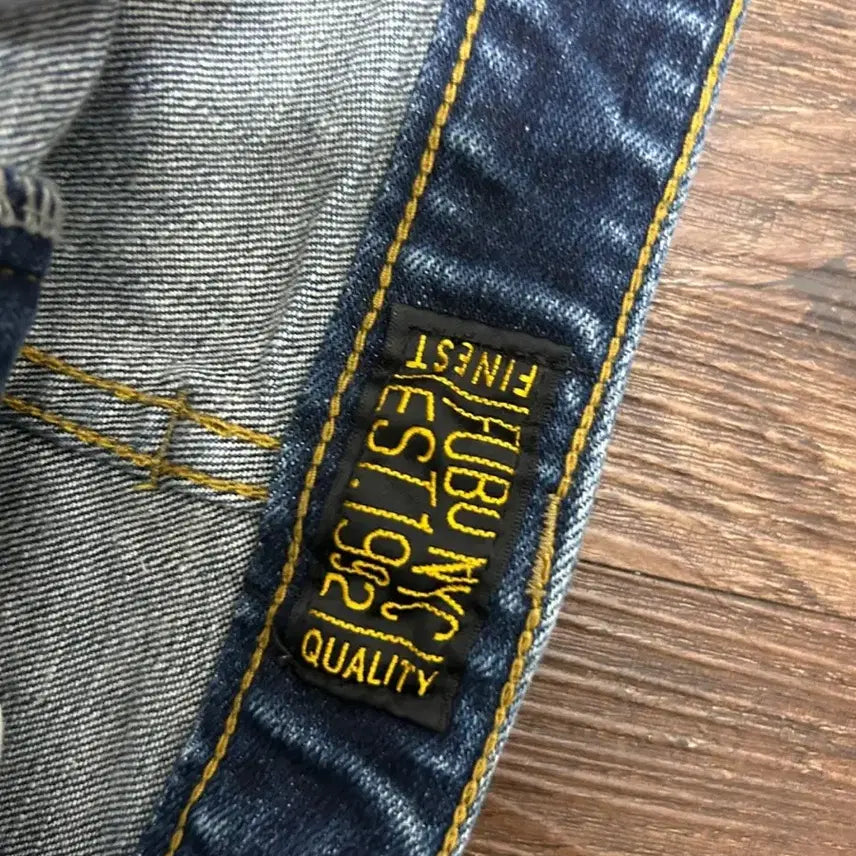 [SOLD OUT] 후부 남성 가죽패치 데님팬츠 2XL