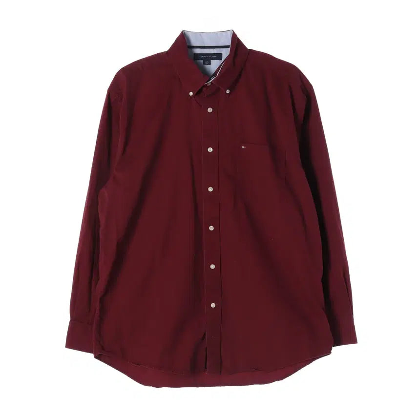 [SOLD OUT] 타미힐피거 셔츠 와인 L