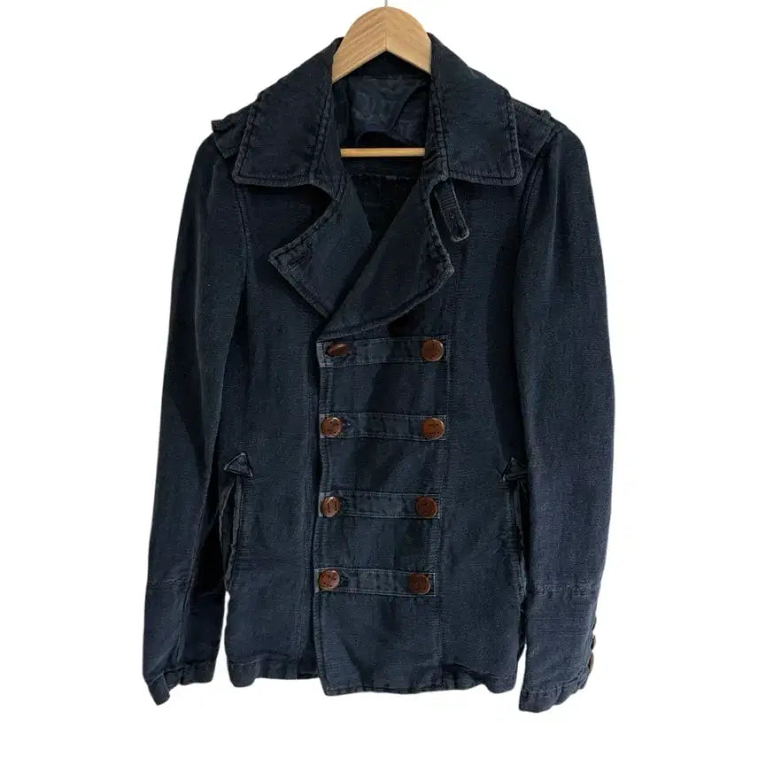 [BUNJANG] Hugo Pratt Corto Maltese Double Breasted Pea Coat / 휴고프라트 코르토 말테제 더블 브레스트 피코트