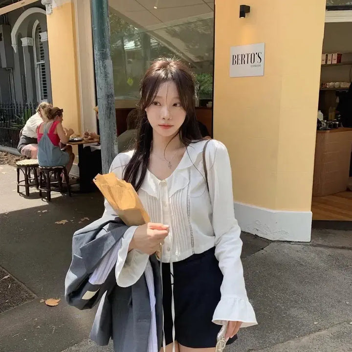 [BUNJANG] Leeds Classic Frill Blouse / Leeds 리즈 클래식 프릴 블라우스