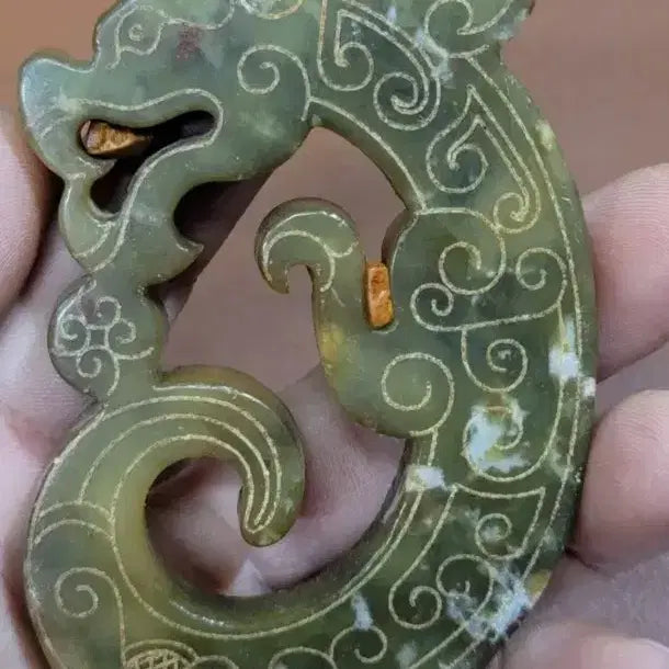 [BUNJANG] Hongshan Culture Jade Pendant / 옥7 홍산문화 수산옥 중국그림 중국옥 골동품 전황석 원석 옥패 고대옥