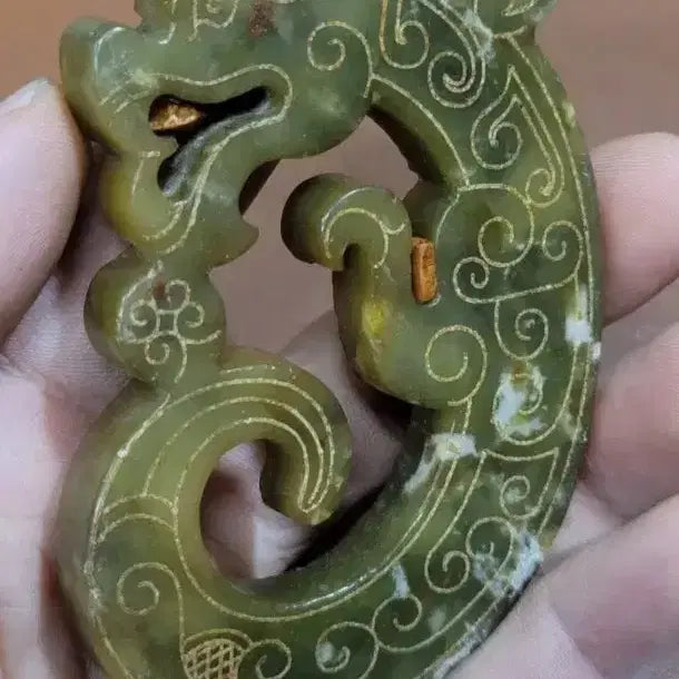 [BUNJANG] Hongshan Culture Jade Pendant / 옥7 홍산문화 수산옥 중국그림 중국옥 골동품 전황석 원석 옥패 고대옥